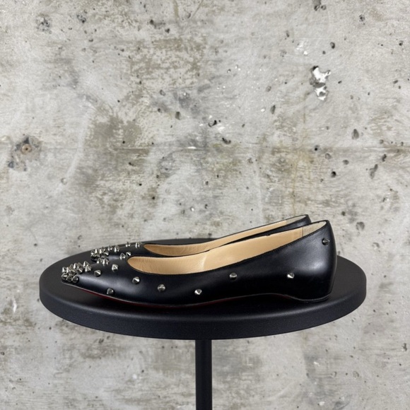 Studded Black Flats - Picture 3 of 9